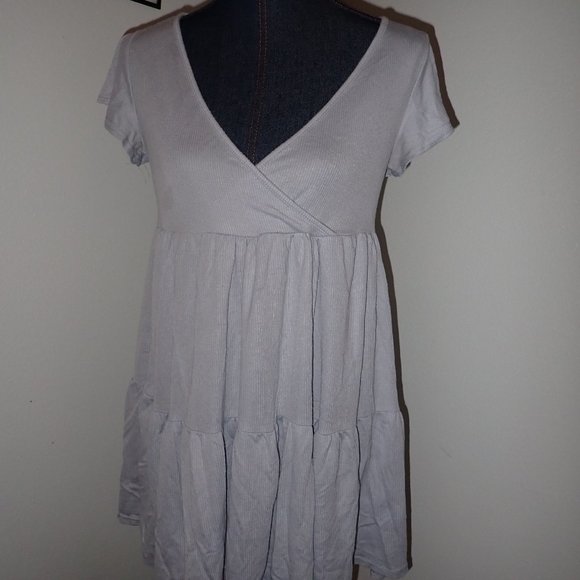 Blue flowy summer babydoll dress - Picture 1 of 4